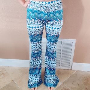 Patterned polyester hippie pants